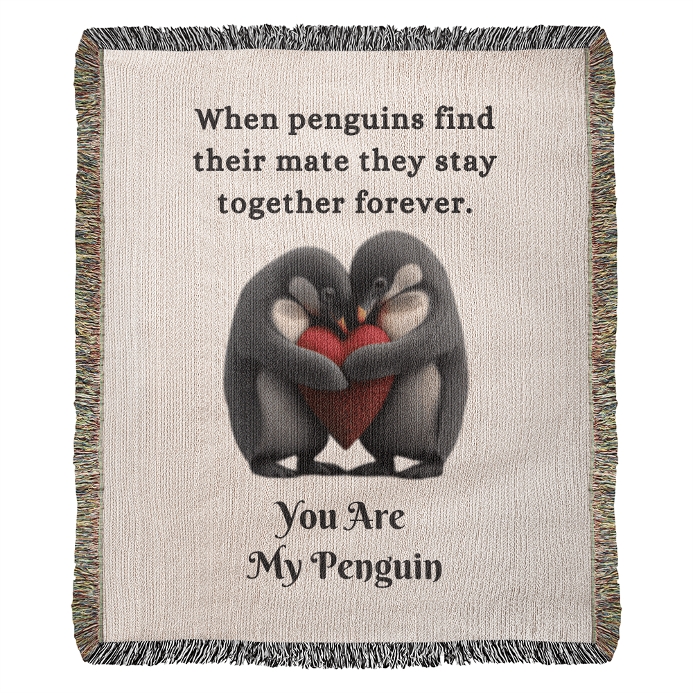 You Are My Penguin | Heirloom Woven Blanket