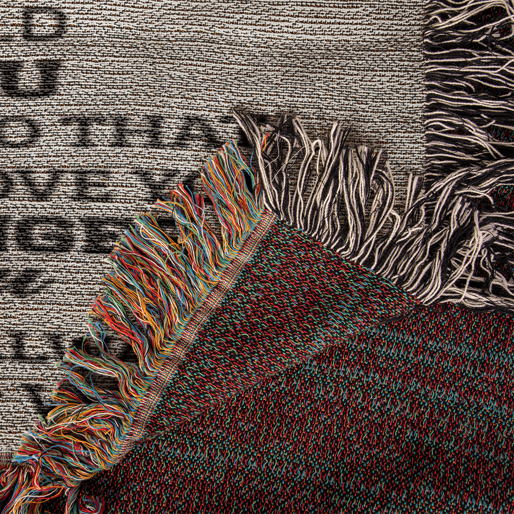 Husband Love Wife "Most Beautiful Thing" | Heirloom Woven Blanket