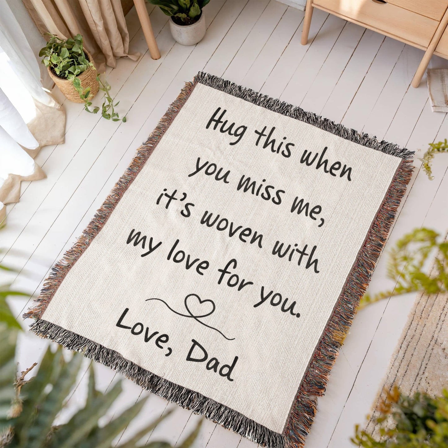 Hug from Dad | Heirloom Woven Blanket