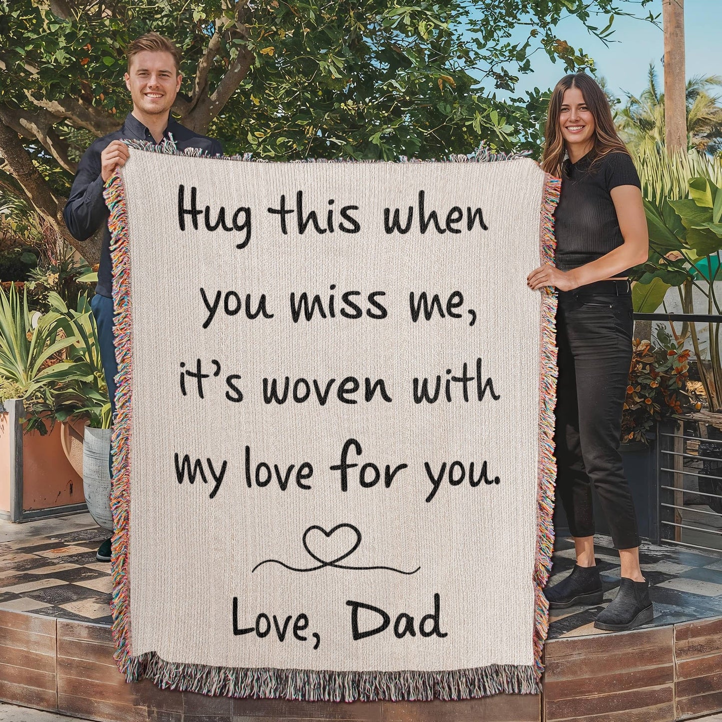 Hug from Dad | Heirloom Woven Blanket