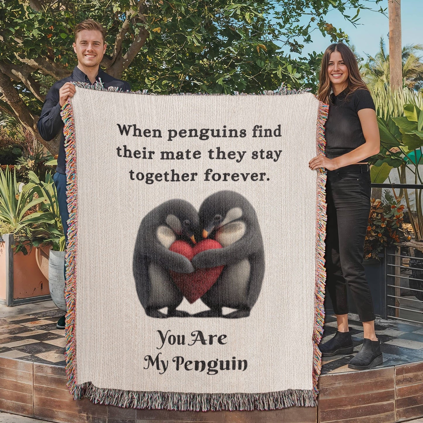 You Are My Penguin | Heirloom Woven Blanket