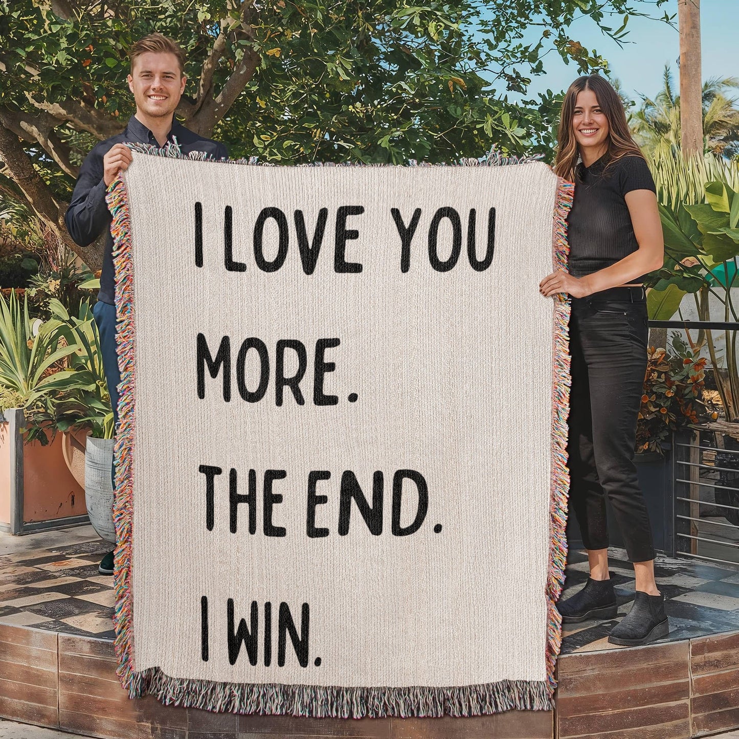 I Love You More | Heirloom Woven Blanket