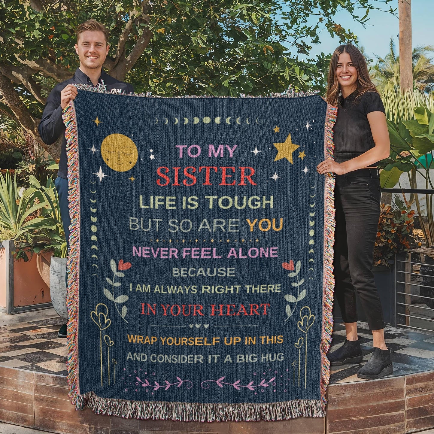 Sister "I Am Always Right There" | Heirloom Woven Blanket