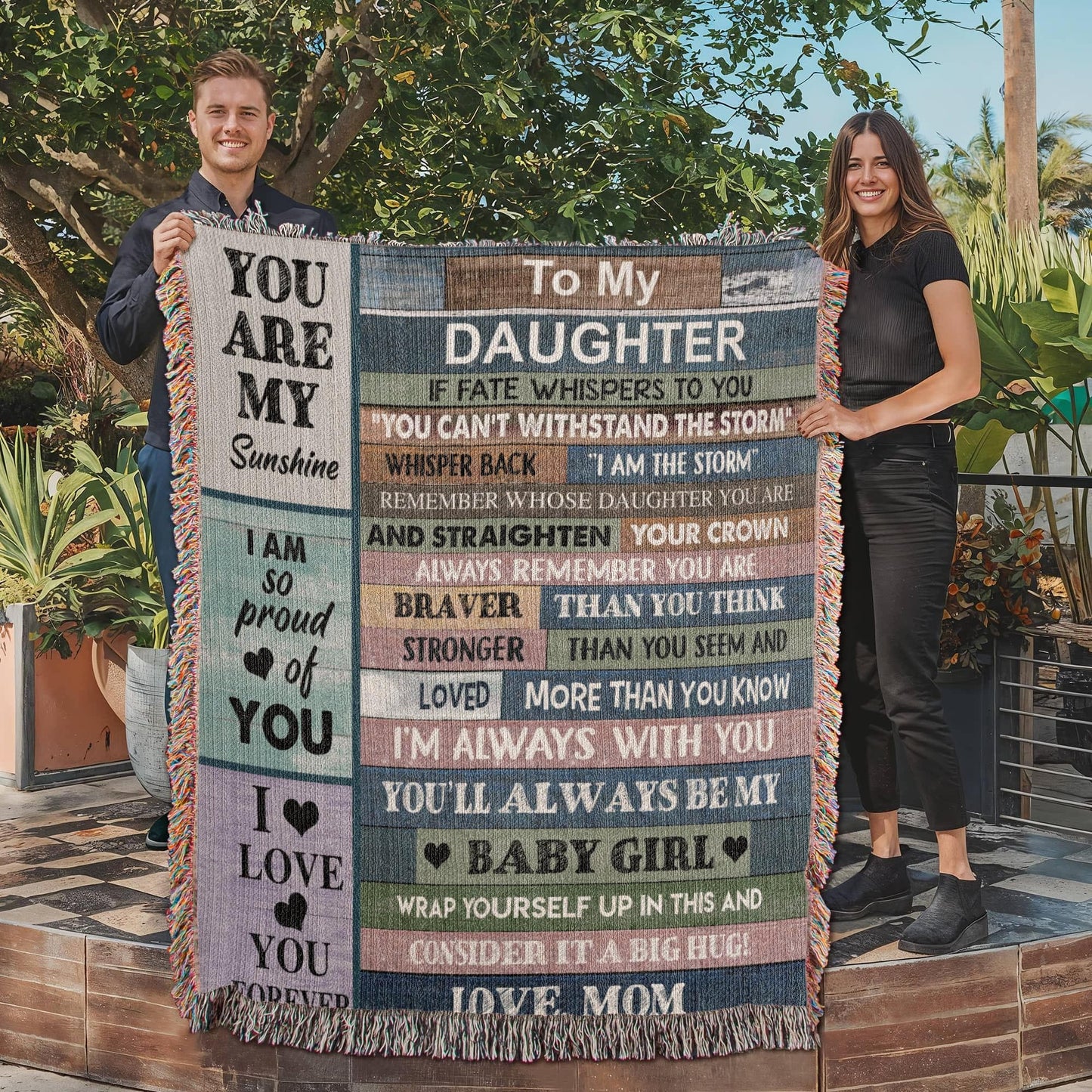 Daughter Love Mom "If Fate Whispers" | Heirloom Woven Blanket