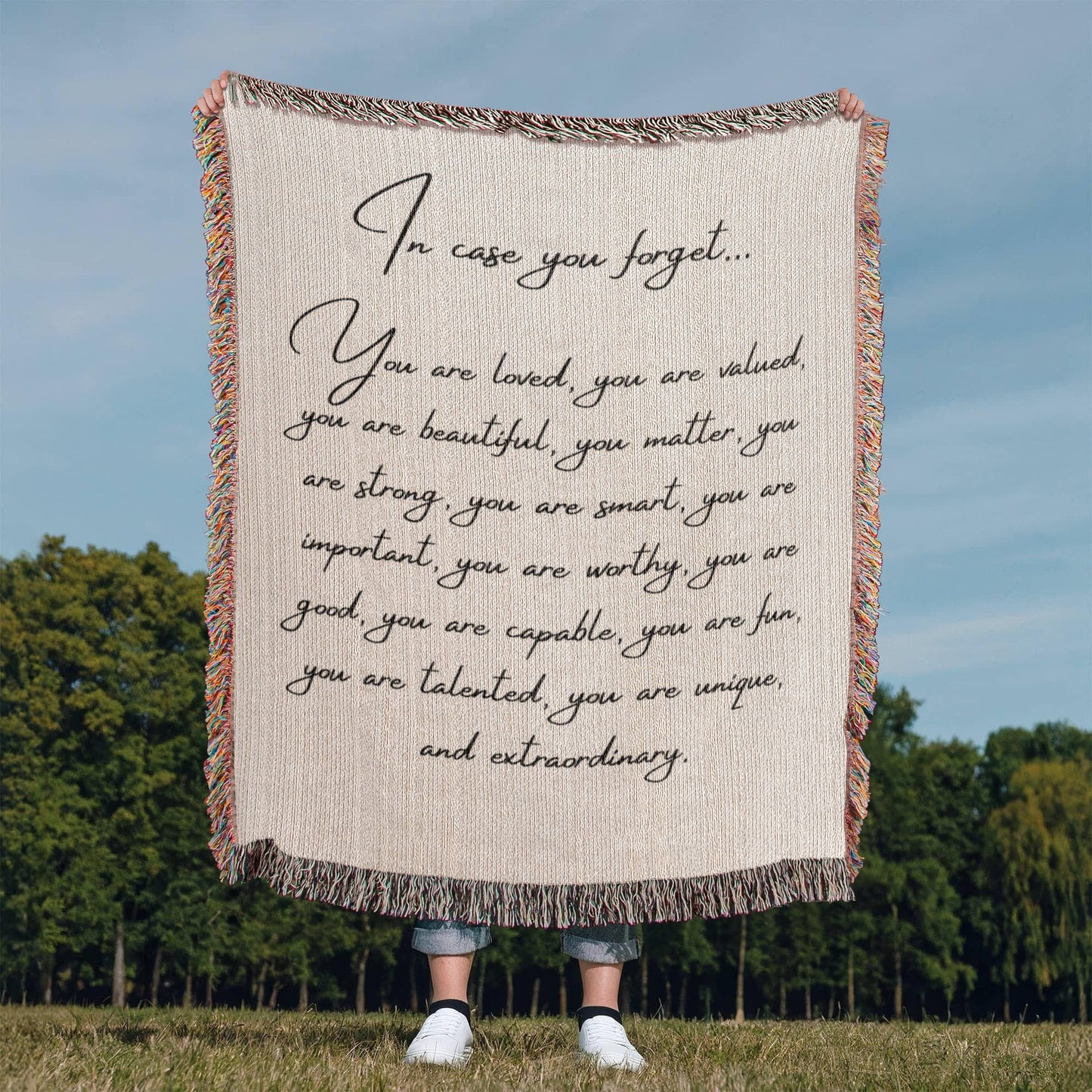 In Case You Forget | Heirloom Woven Blanket
