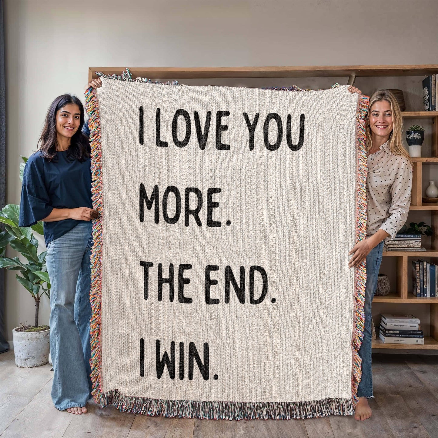 I Love You More | Heirloom Woven Blanket