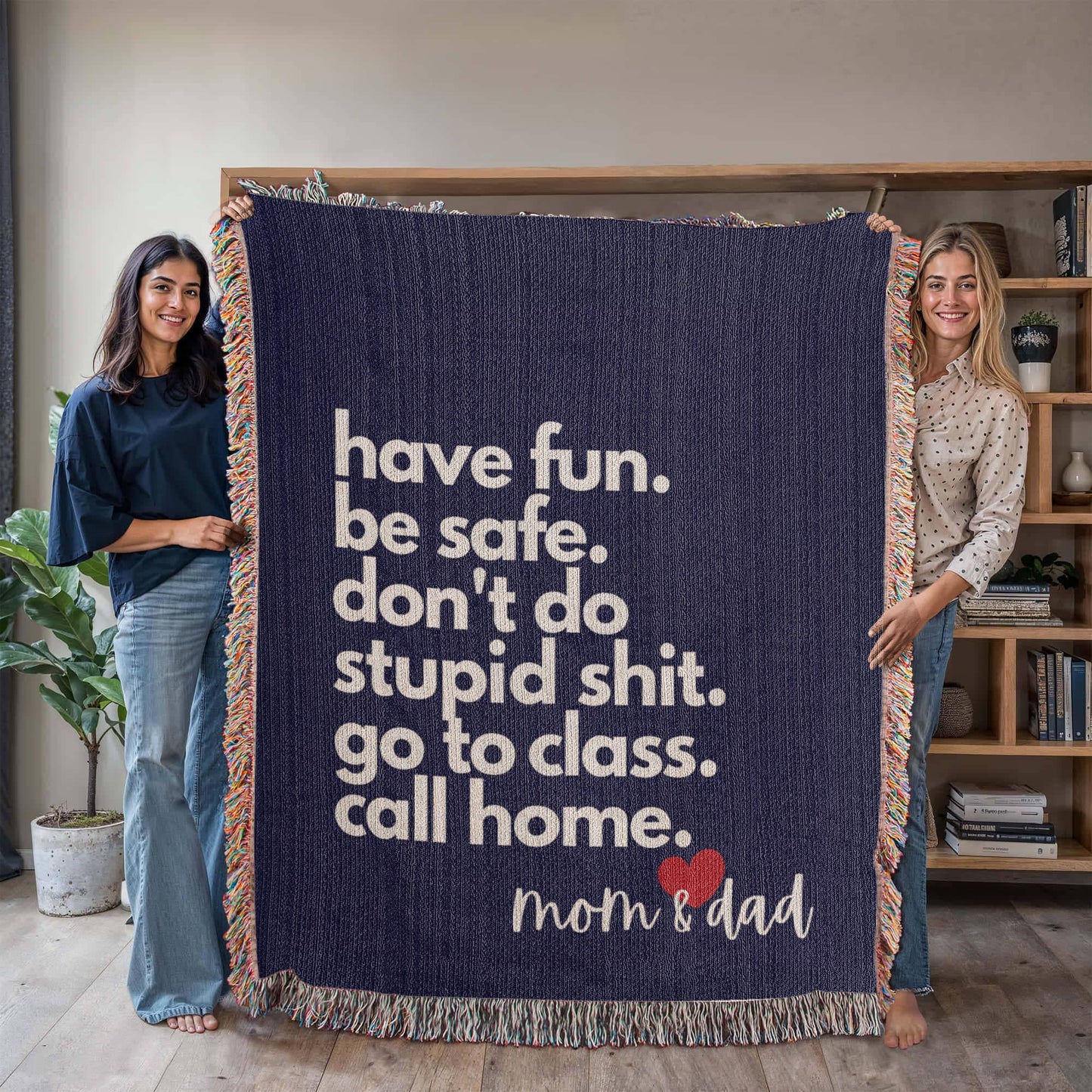 Call Home Love Mom & Dad | Heirloom Woven Blanket