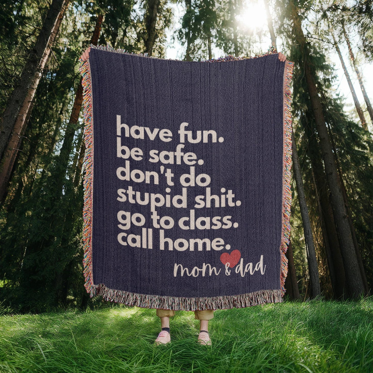 Call Home Love Mom & Dad | Heirloom Woven Blanket