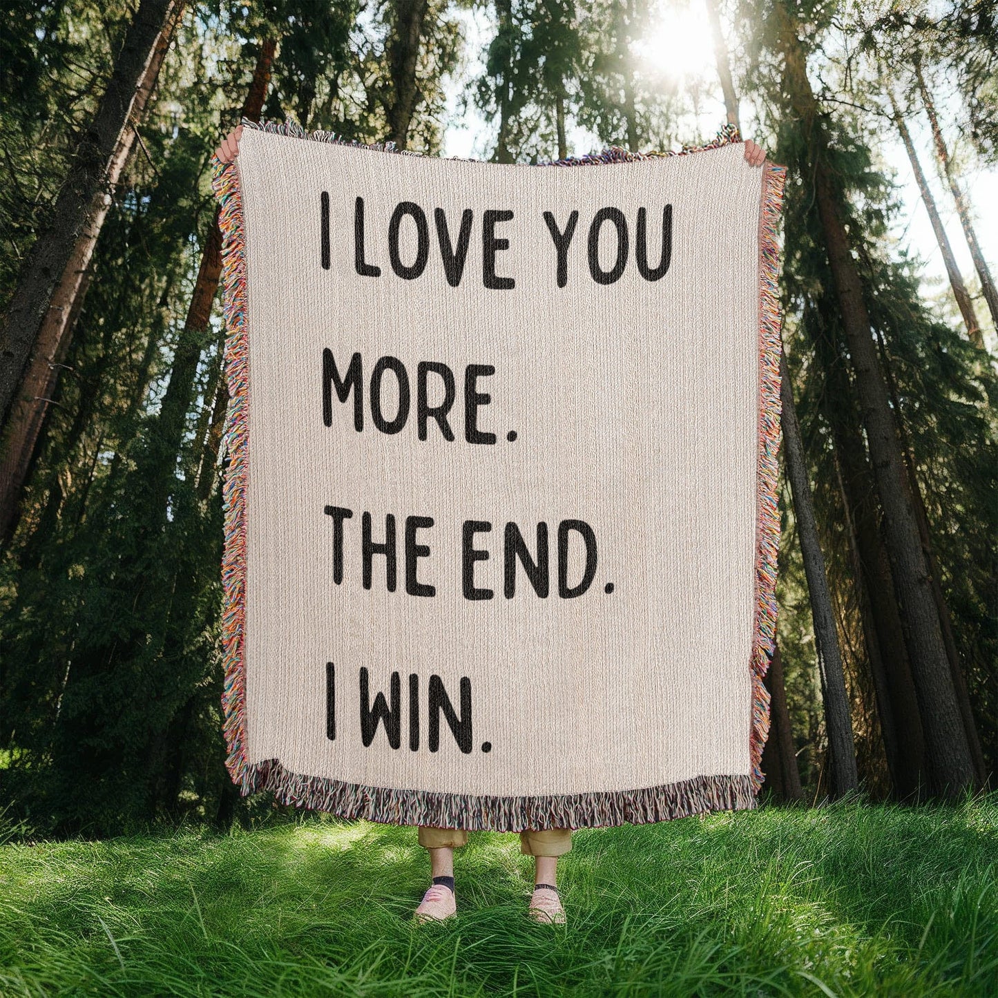 I Love You More | Heirloom Woven Blanket