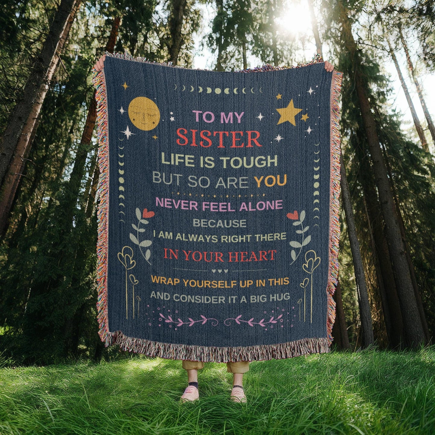 Sister "I Am Always Right There" | Heirloom Woven Blanket