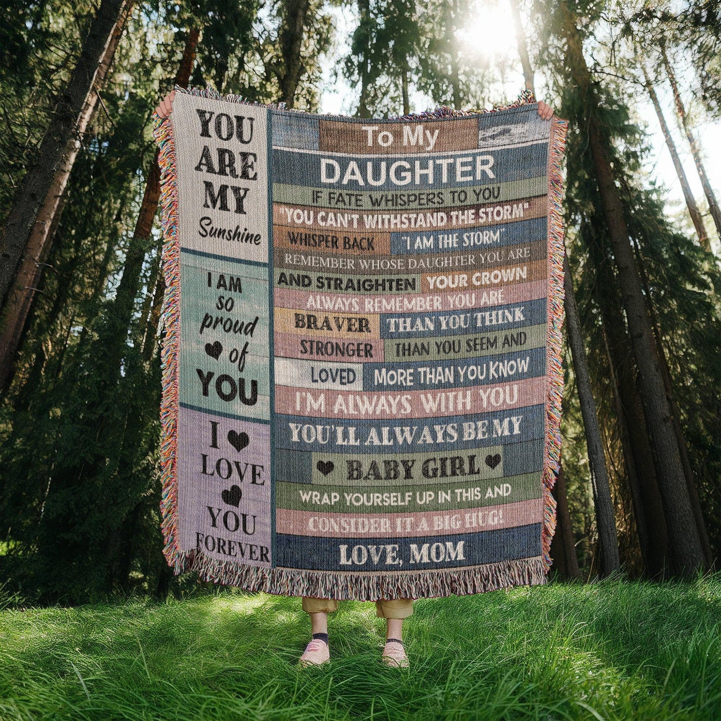 Daughter Love Mom "If Fate Whispers" | Heirloom Woven Blanket