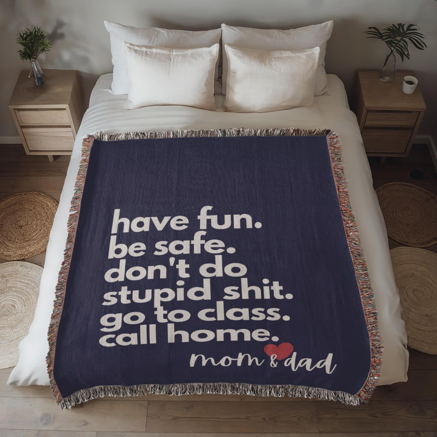 Call Home Love Mom & Dad | Heirloom Woven Blanket