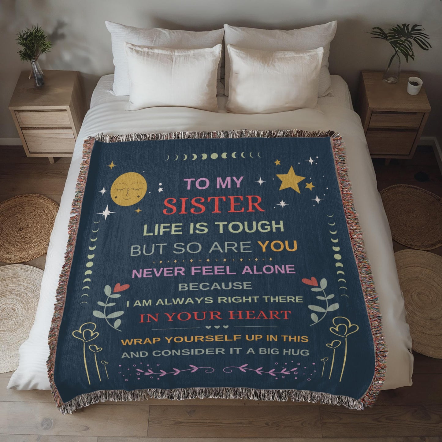 Sister "I Am Always Right There" | Heirloom Woven Blanket