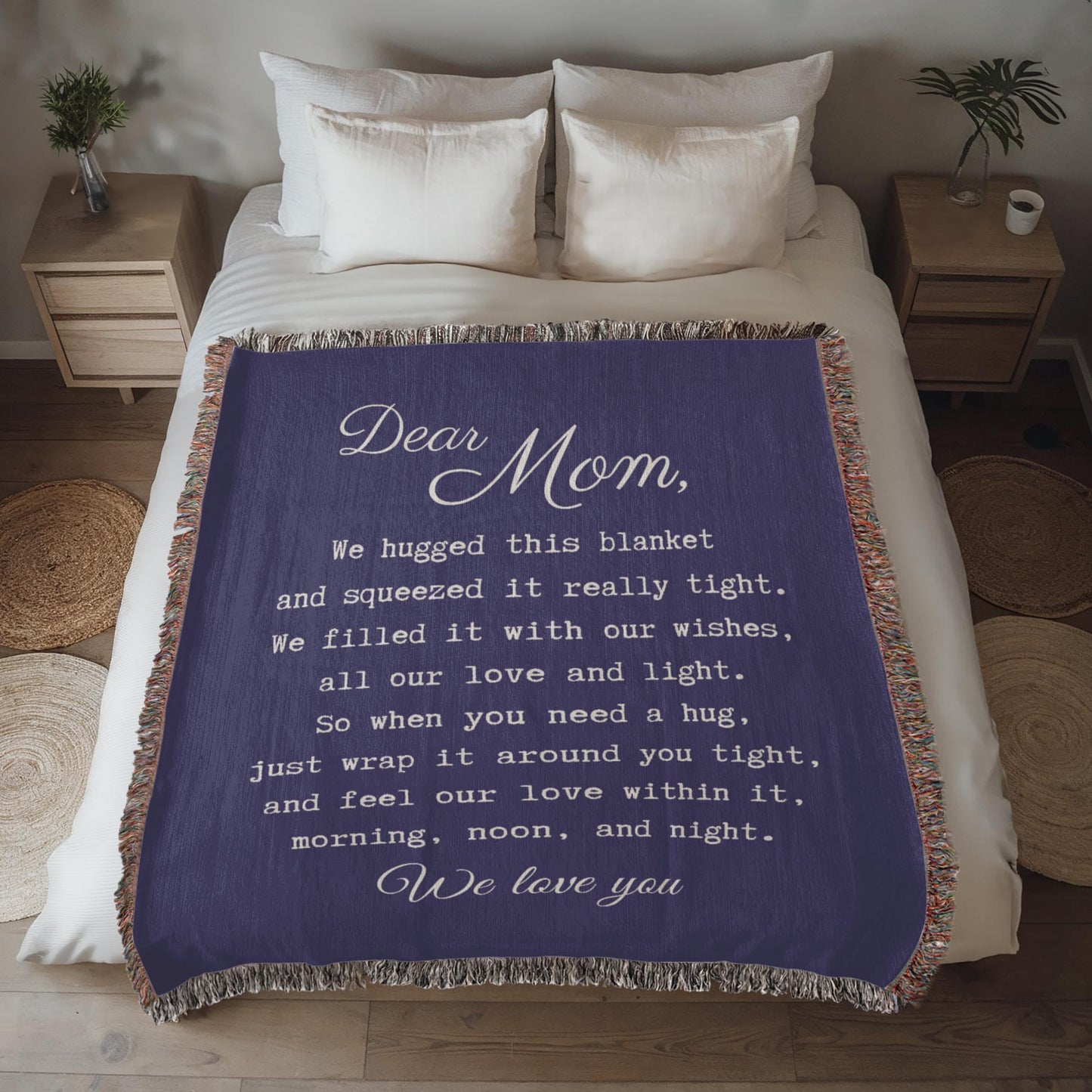 Mom "We Hugged This Blanket" | Heirloom Woven Blanket