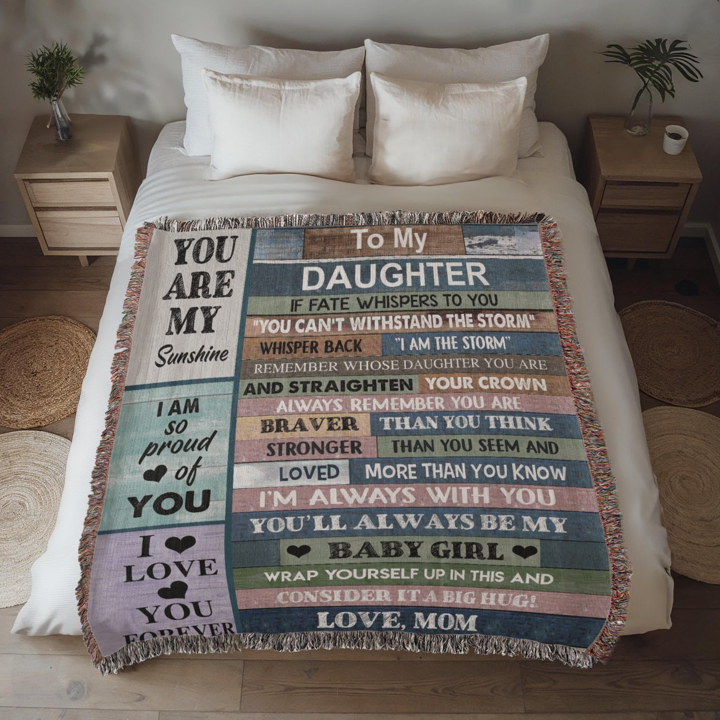 Daughter Love Mom "If Fate Whispers" | Heirloom Woven Blanket
