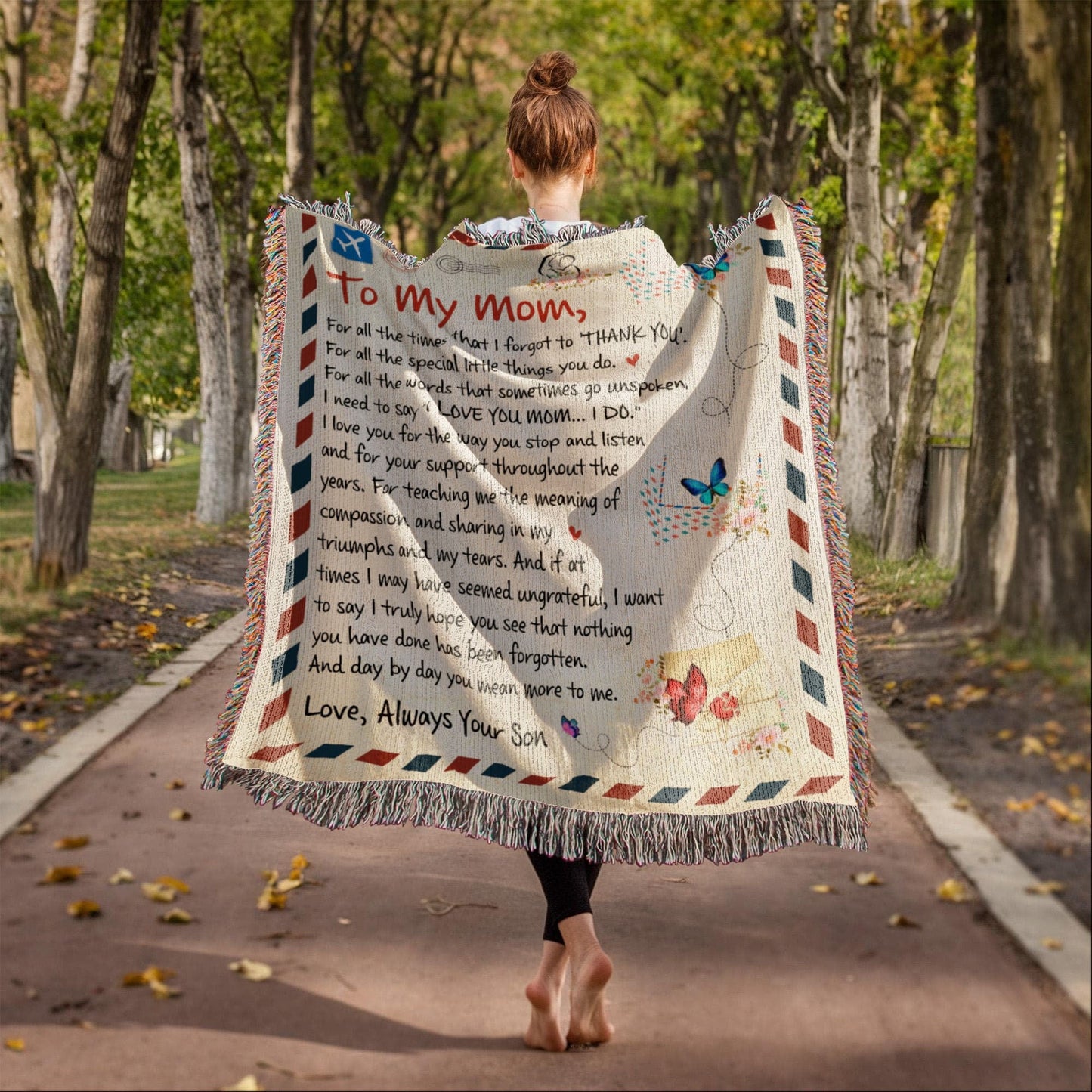 Mom Love Son "For All The Times" | Heirloom Woven Blanket