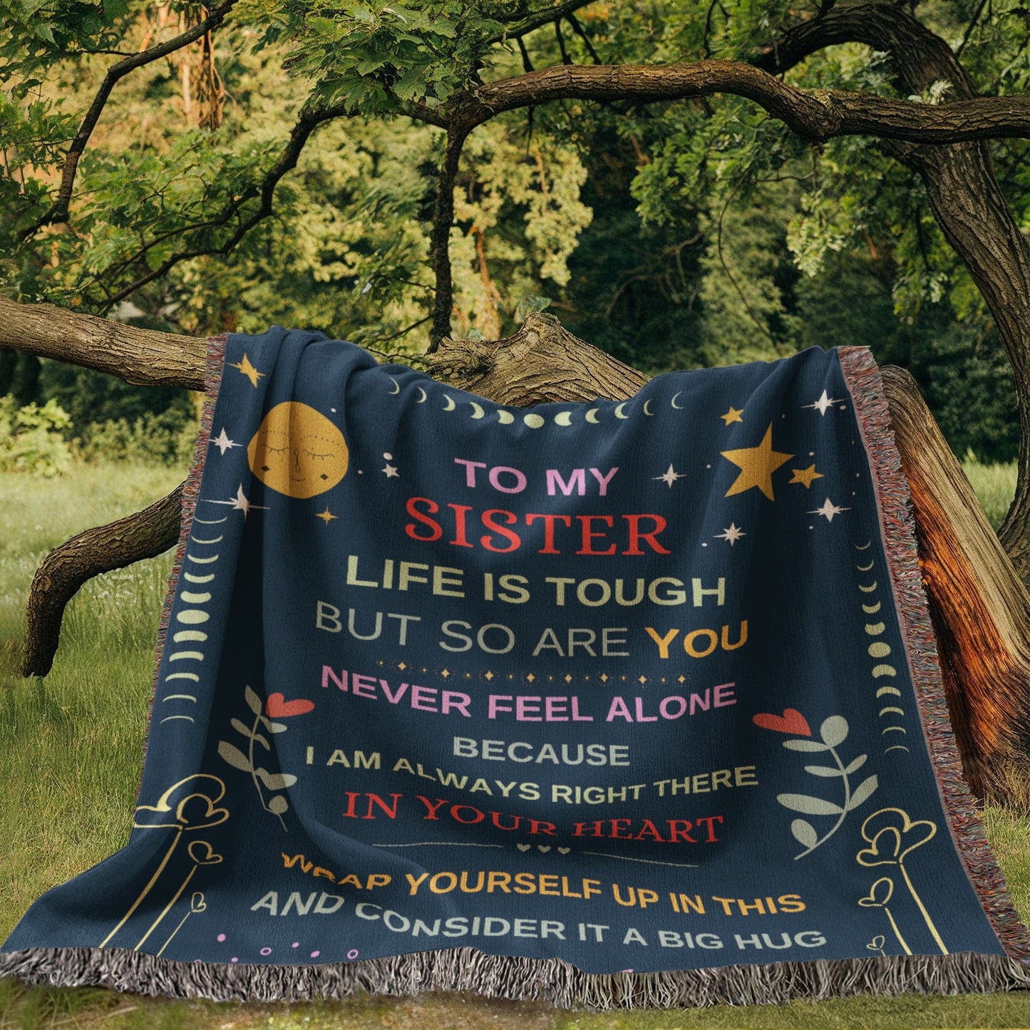 Sister "I Am Always Right There" | Heirloom Woven Blanket