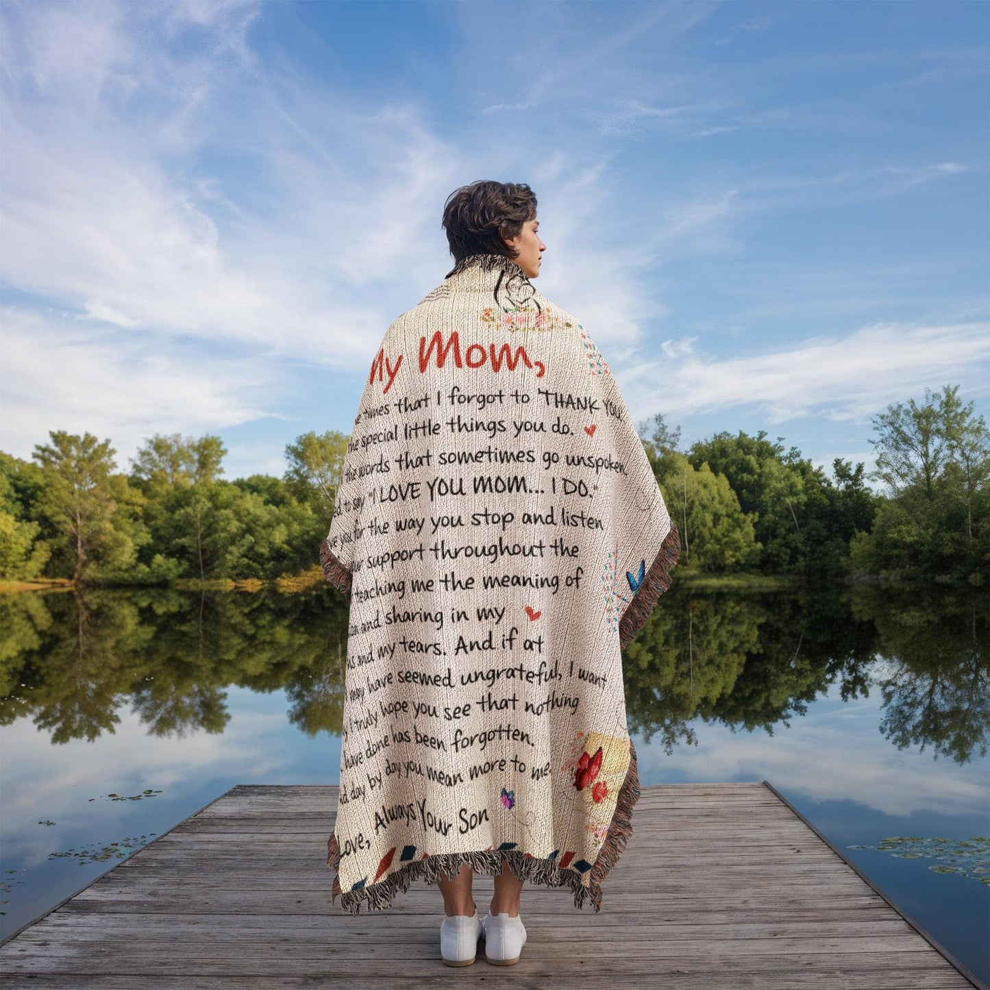 Mom Love Son "For All The Times" | Heirloom Woven Blanket
