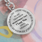 Grandson Love Grandpa "Never Forget" | Circle Keychain