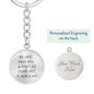 Be Safe , Love Mom & Dad | Personalized Circle Keychain