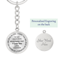Grandson Love Grandpa "Never Forget" | Circle Keychain