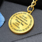 Grandson Love Grandma "Never Forget" | Circle Keychain