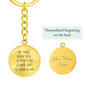 Be Safe , Love Mom & Dad | Personalized Circle Keychain