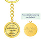 Grandson Love Grandma "Never Forget" | Circle Keychain