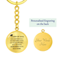 Class of 2025 "Direction of Your Dreams" | Personalized Circle Keychain