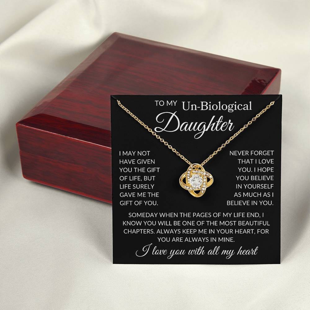 Daughter Un/Non Biological "Gift of You" | Love Knot Necklace - Shoptopia Jewelry
