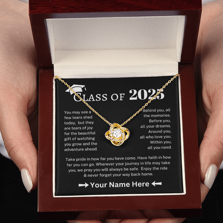 Custom Graduation Gift 2025 | Love Knot Necklace