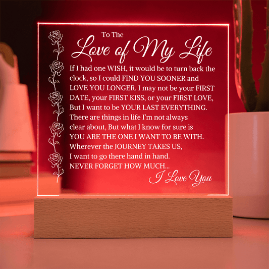 Personalized style acrylic plaque romantic Christmas gift for wife or husband