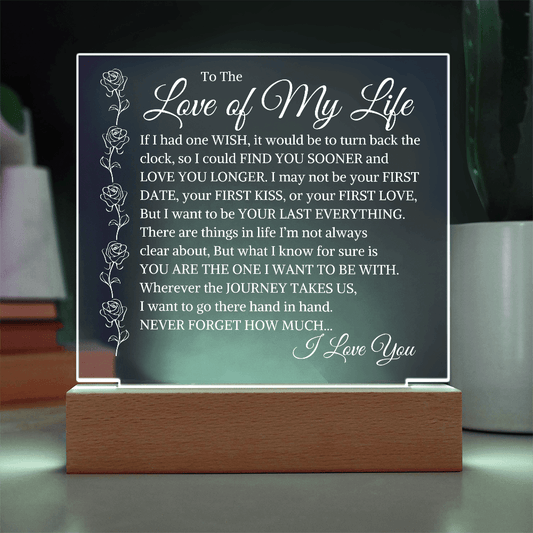 Sentimental Last Everything acrylic plaque wedding anniversary gift for soulmate