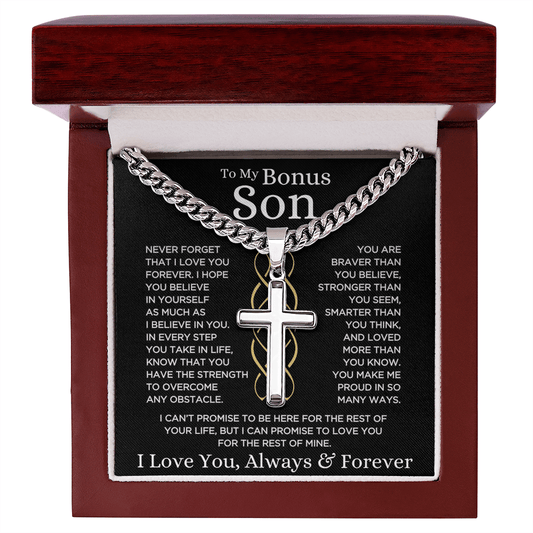 Shoptopia meaningful Cuban Chain with Artisan Cross necklace gift for bonus son special occasions