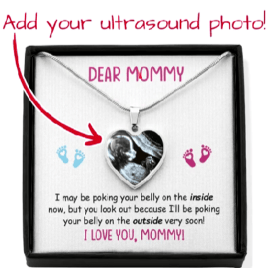 New Mom "Dear Mommy" | Heart Image Upload Necklace