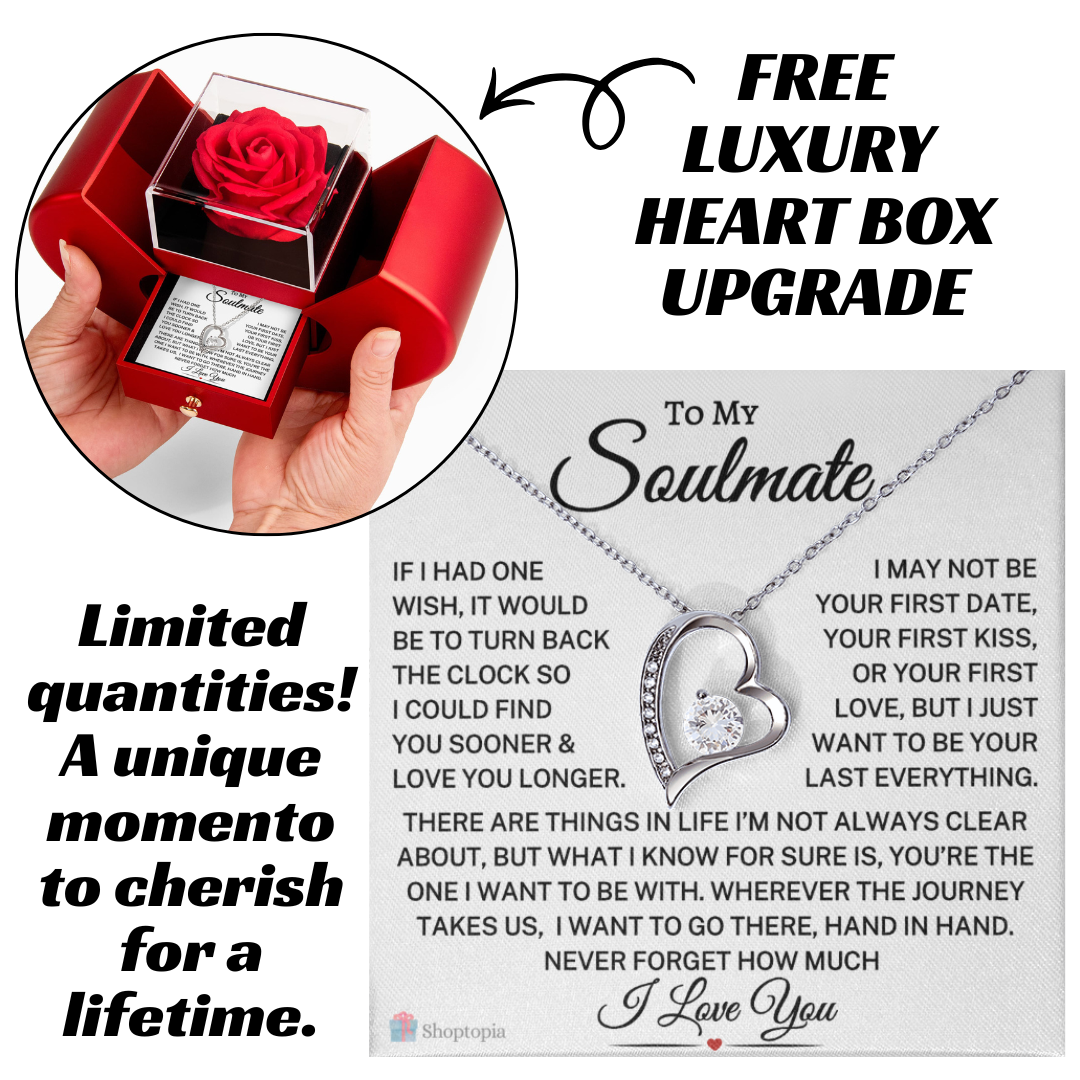 Gift For Soulmate "Last Everything" | Forever Love Necklace | Heart Box gift set