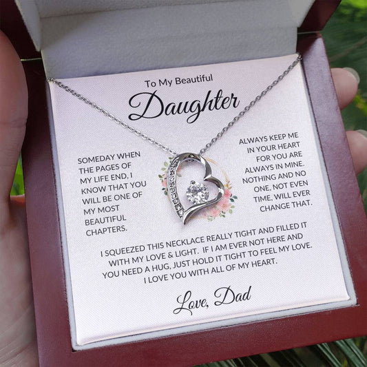 Shoptopia sentimental Forever Love Necklace with touching message from father to daughter