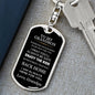 Grandson Love Grandpa "Enjoy the Ride" | Dog Tag Key Chain