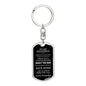 Grandson Love Grandpa "Enjoy the Ride" | Dog Tag Key Chain