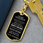 Grandson Love Grandpa "Enjoy the Ride" | Dog Tag Key Chain