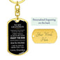 Grandson Love Grandpa "Enjoy the Ride" | Dog Tag Key Chain