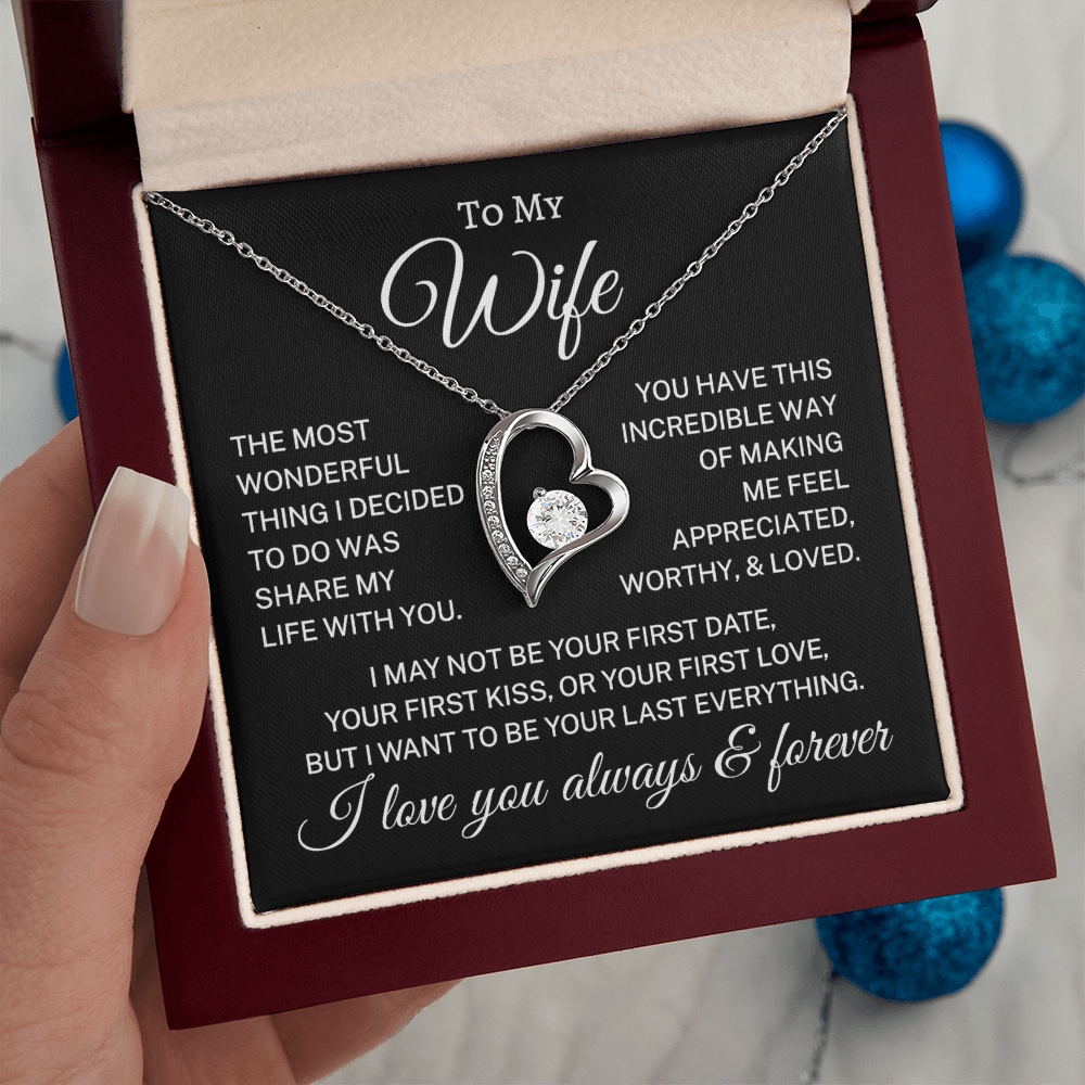 Gift for Wife "Most Wonderful Thing" | Forever Love Necklace