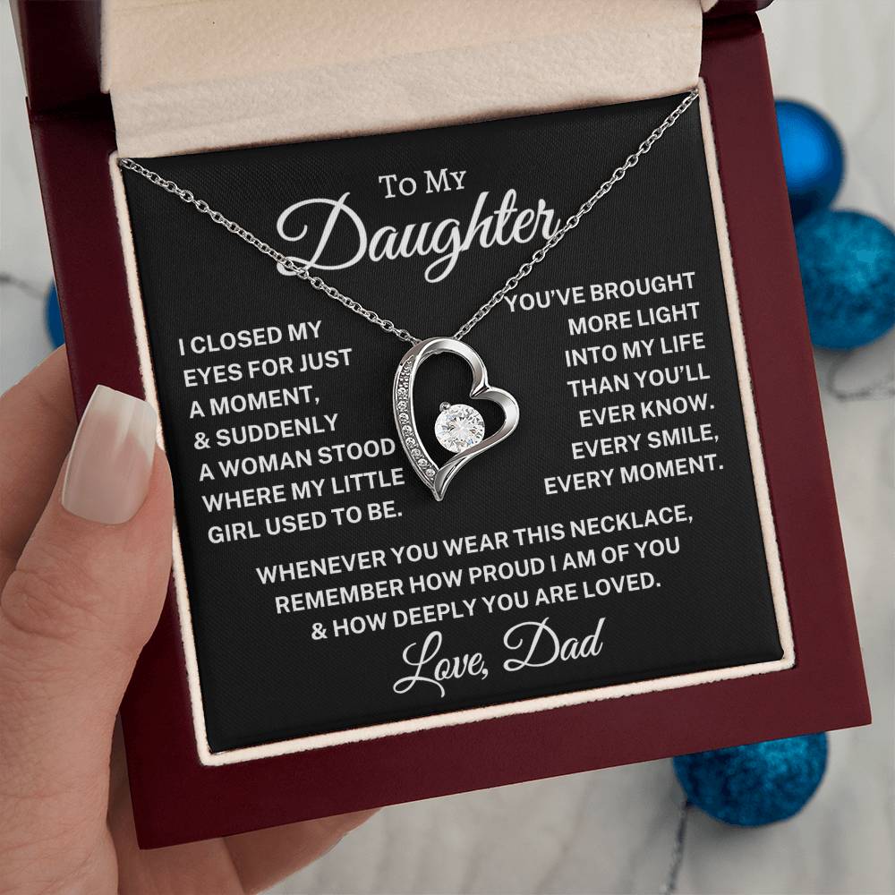 Gift for Daughter Love Dad "Every Smile" | Forever Love Necklace