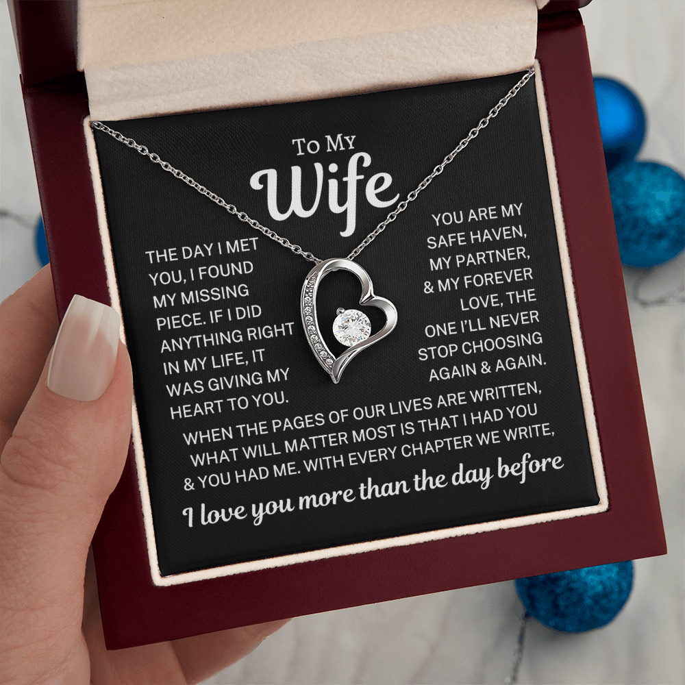 Gift for Wife "I Love You More" | Forever Love Necklace