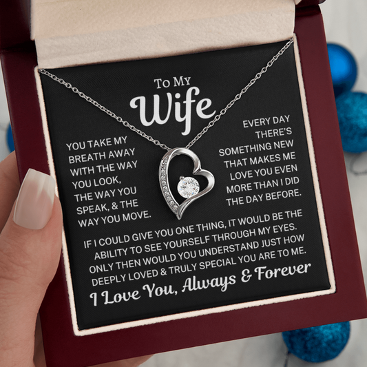 Gift for Wife "Take My Breath Away" | Forever Love Necklace