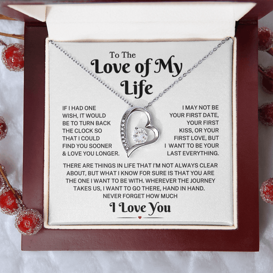 Love Of My Life "Never Forget" | Forever Heart Necklace