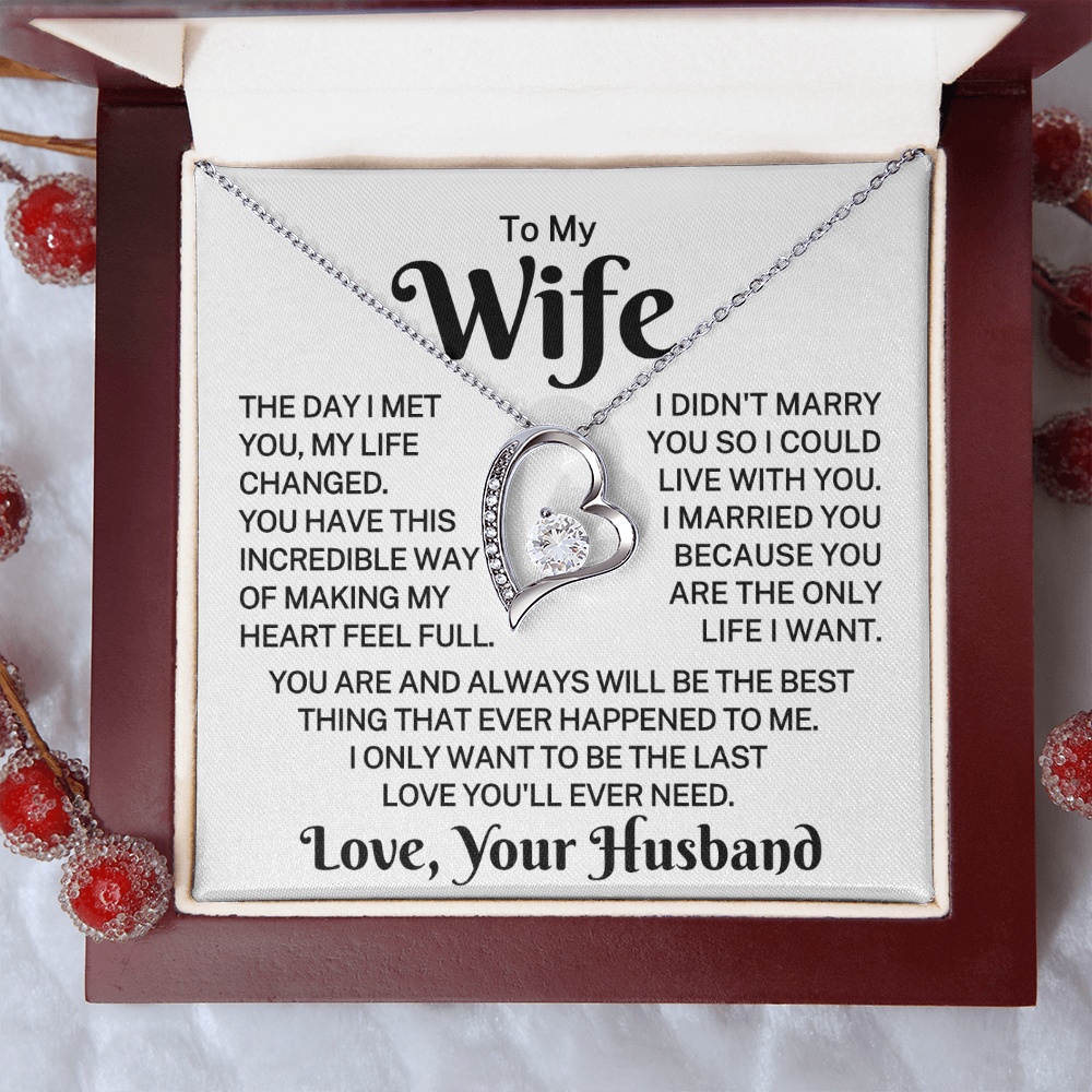 Gift for Wife "Making My Heart Feel Full" | Forever Necklace
