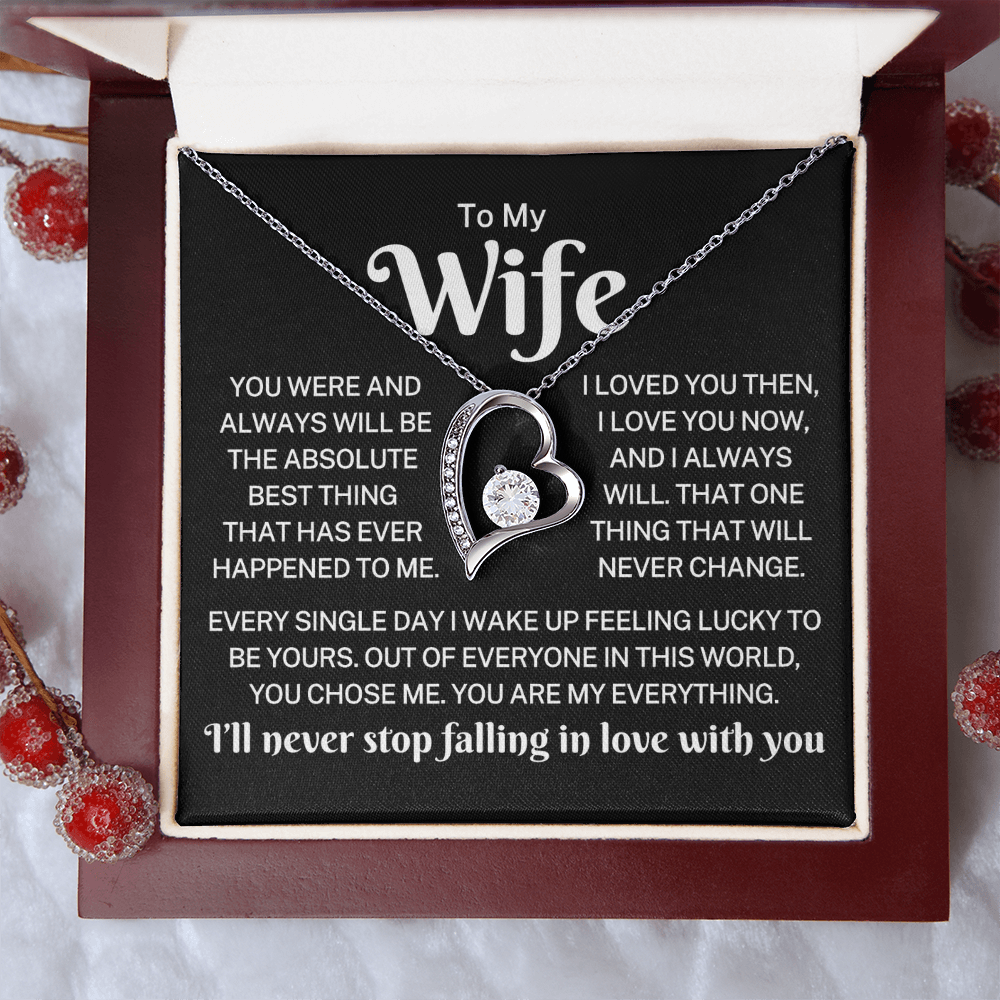 Gift for My Wife "Absolute Best Thing" | Forever Love Necklace