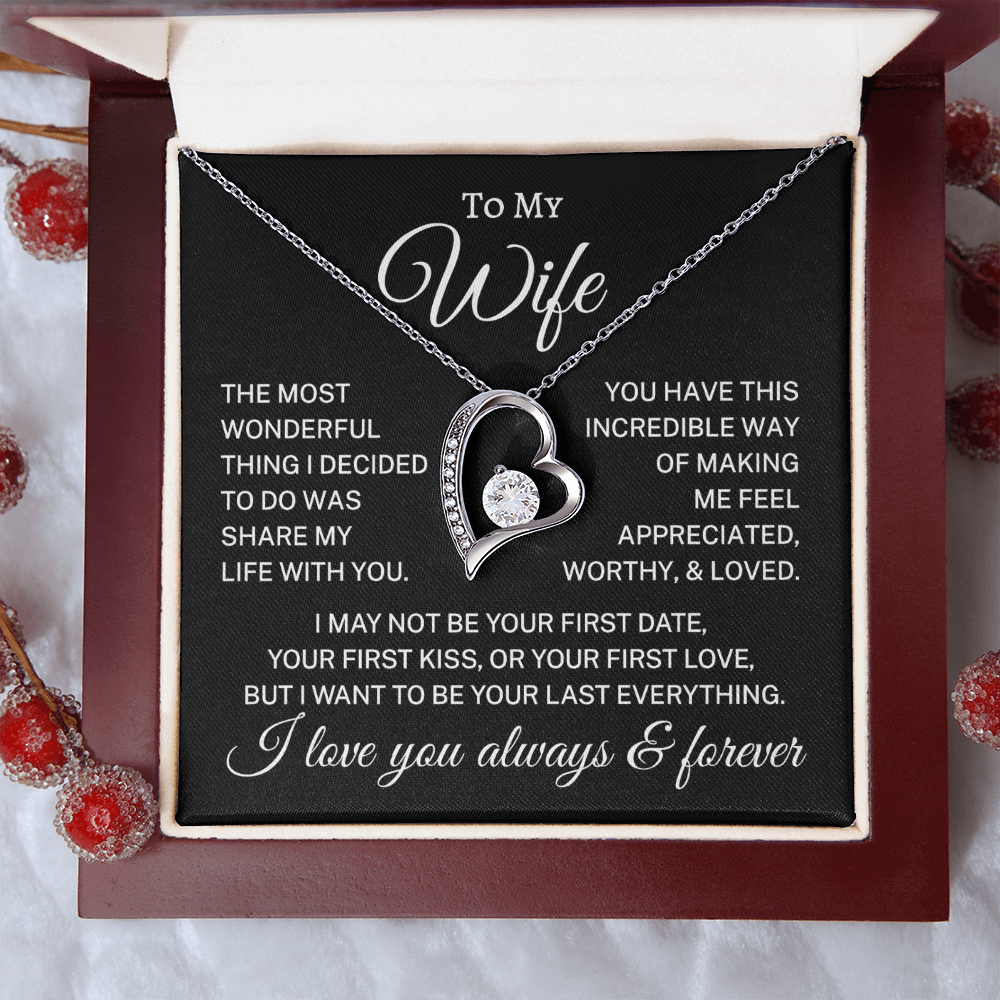 Gift for Wife "Most Wonderful Thing" | Forever Love Necklace