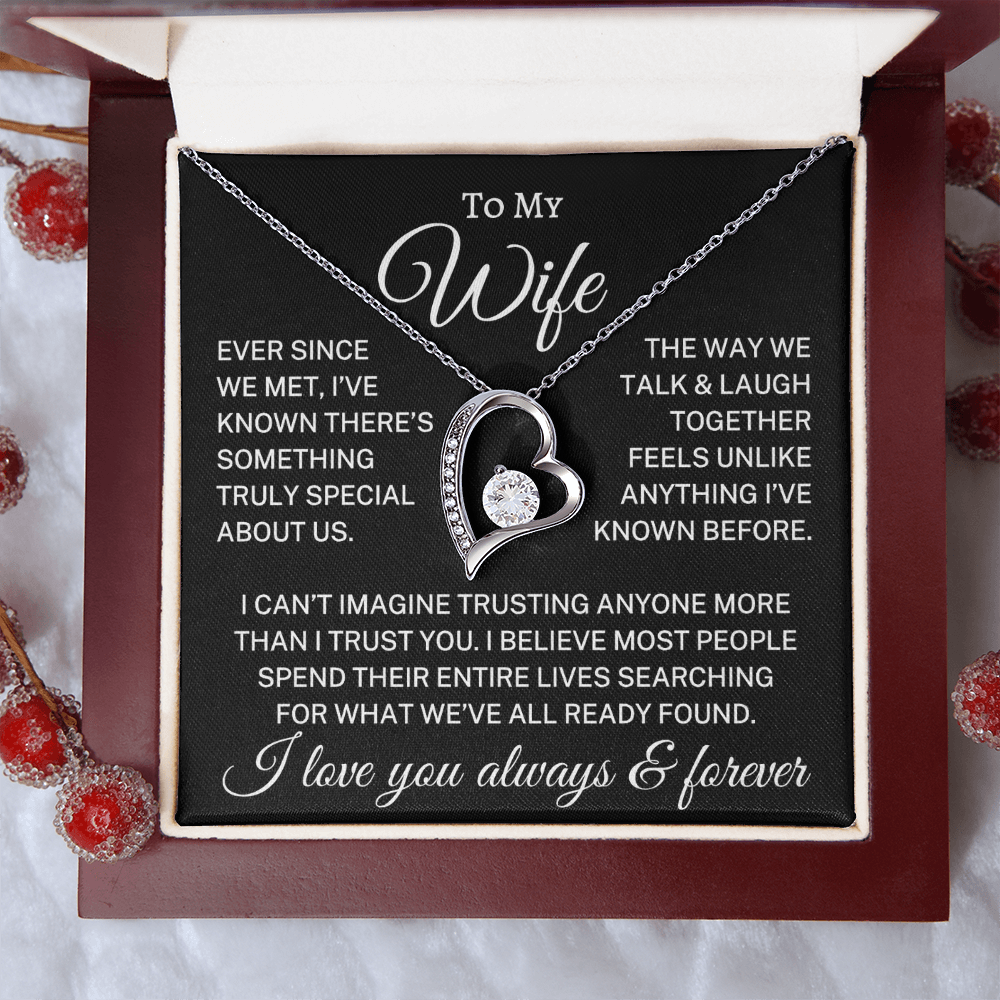 Gift for Wife "Never Stop" | Forever Love Necklace
